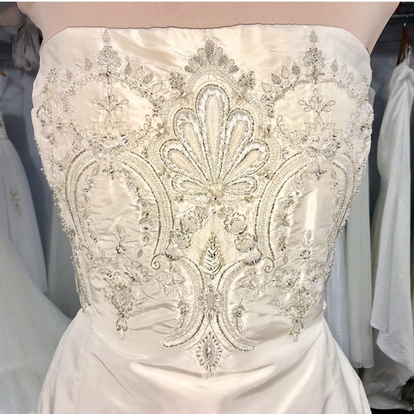 OFFERS ✅ Rare Runway Oscar De La Renta Bridal Sequin Wedding Dress - Picture 4 of 8